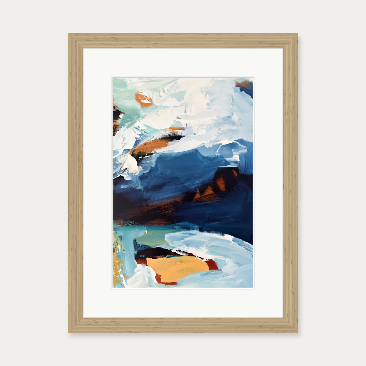 Abstract 274 Art Print — 30 x 40 cm — Oak Frame