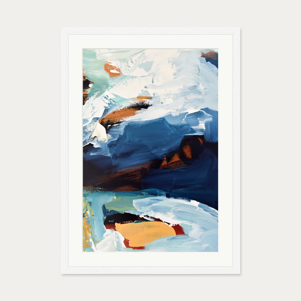 Abstract 274 Art Print — 50 x 70 cm — White Frame