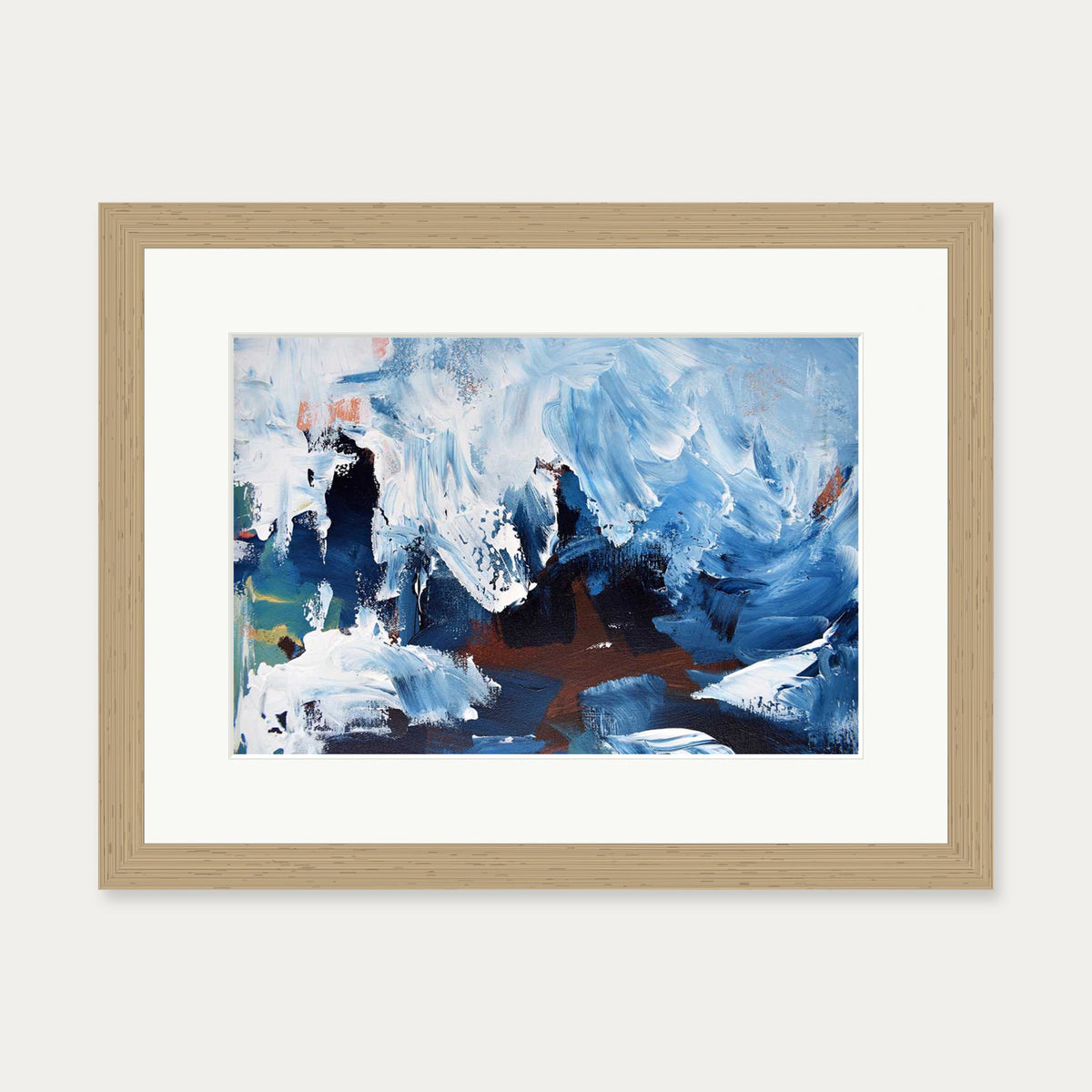 Abstract 277 Art Print — 30 x 40 cm — Oak Frame