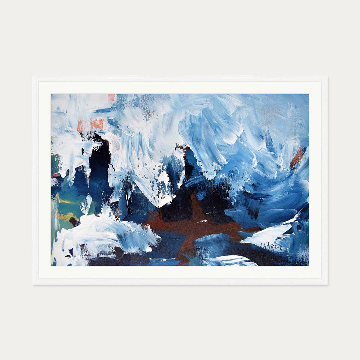 Abstract 277 Art Print — 70 x 100 cm — White Frame