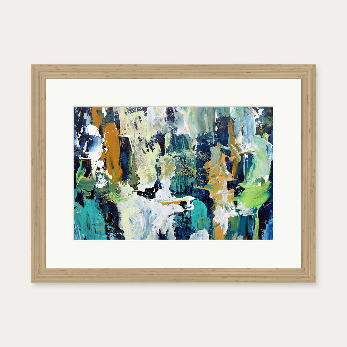 Abstract 279 Art Print — 30 x 40 cm — Oak Frame