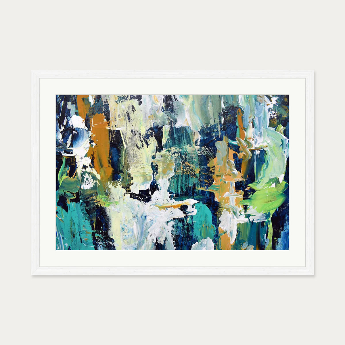 Abstract 279 Art Print — 50 x 70 cm — White Frame