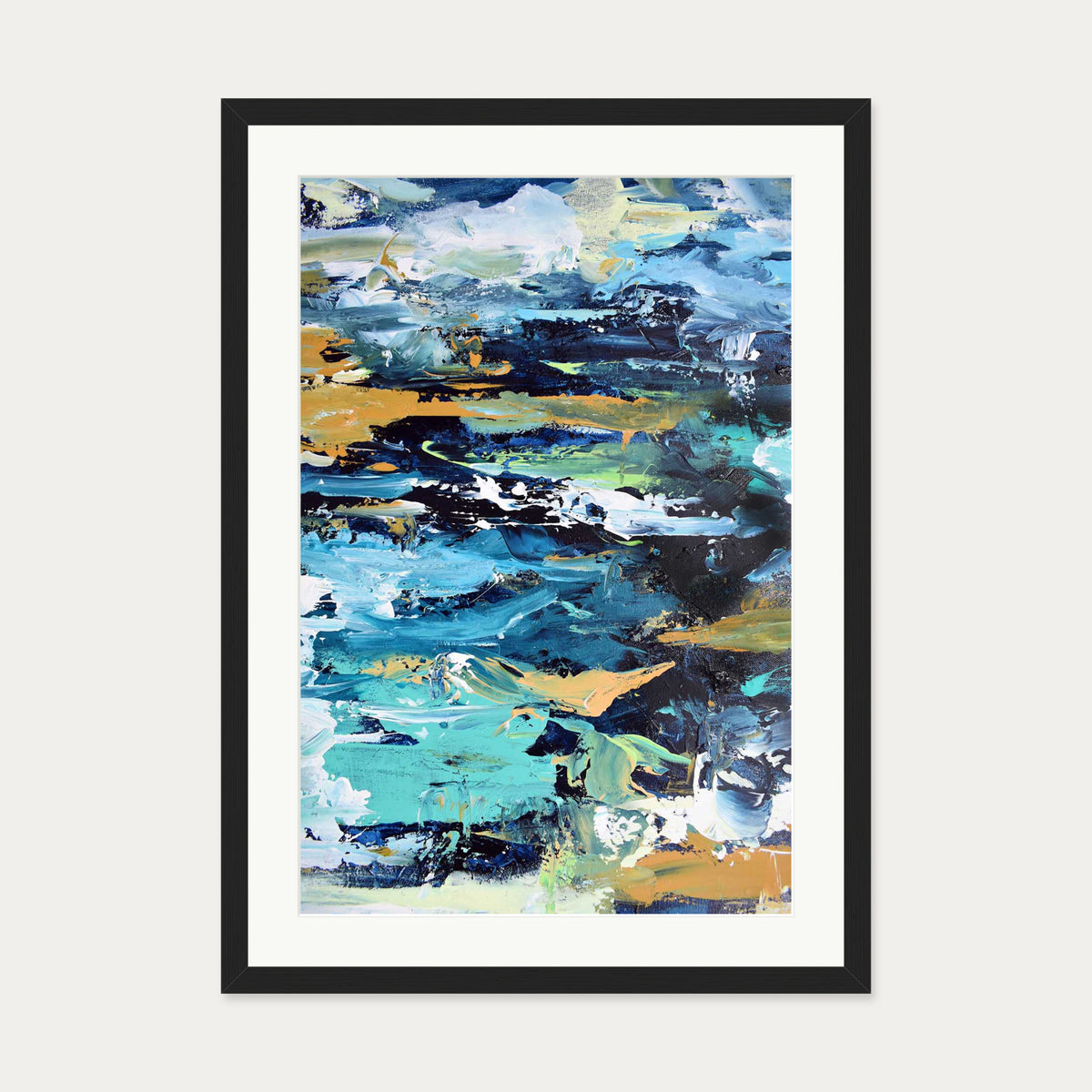 Abstract 280 Art Print — 50 x 70 cm — Black Frame