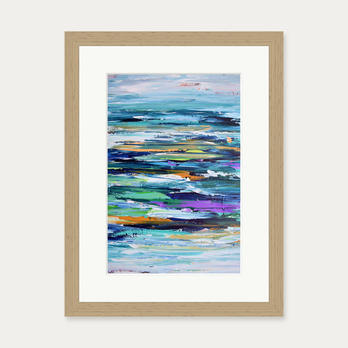 Abstract 286 Art Print — 30 x 40 cm — Oak Frame
