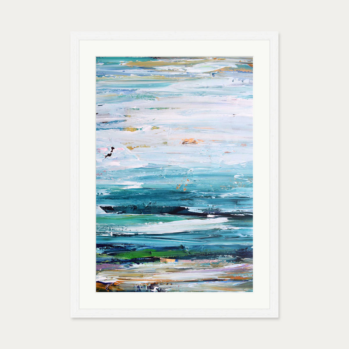 Abstract 287 Art Print — 50 x 70 cm — White Frame