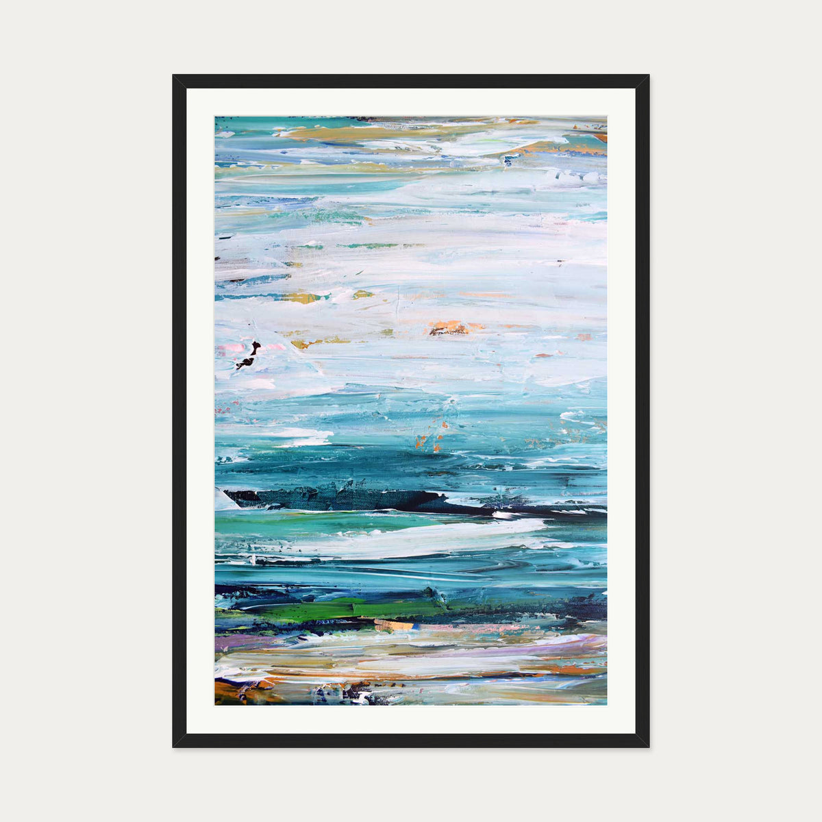 Abstract 287 Art Print — 70 x 100 cm — Black Frame