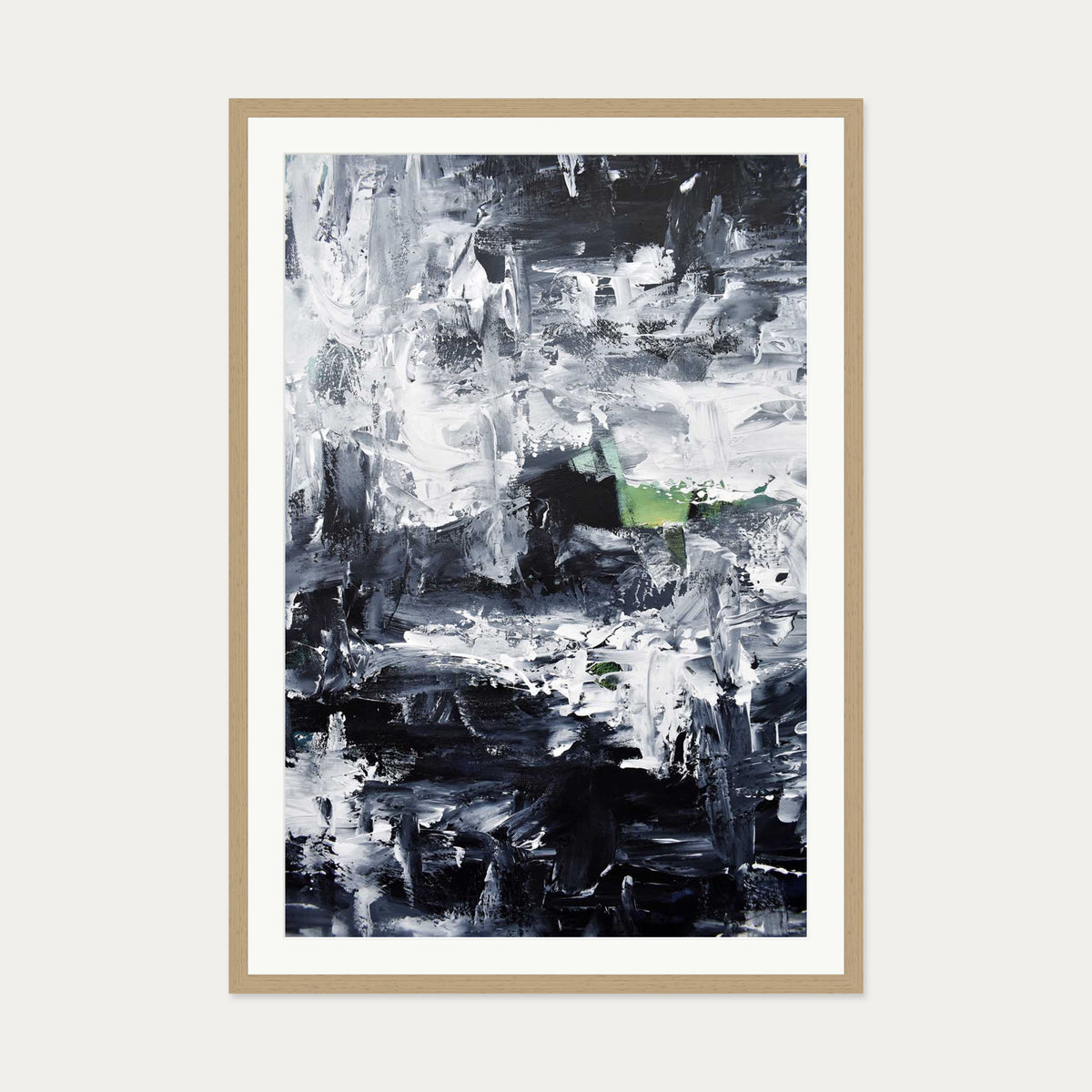 Abstract 291 Art Print — 70 x 100 cm — Oak Frame