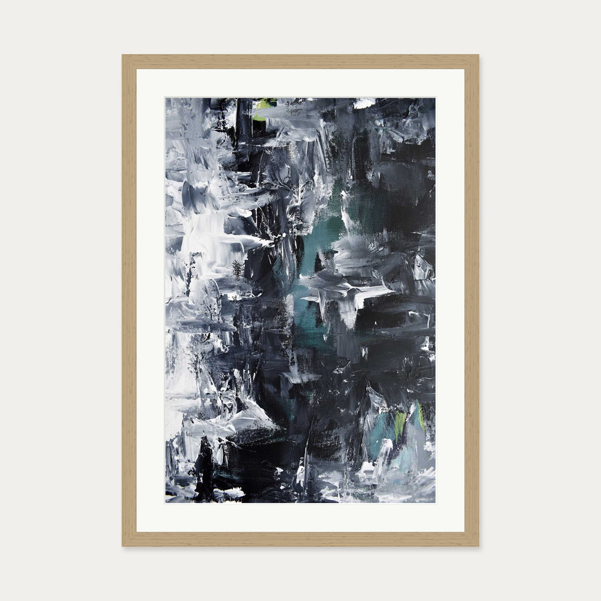 Abstract 292 Art Print — 50 x 70 cm — Oak Frame
