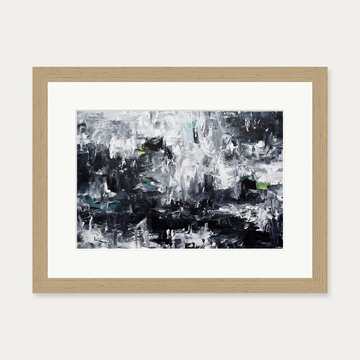 Abstract 293 Art Print — 30 x 40 cm — Oak Frame