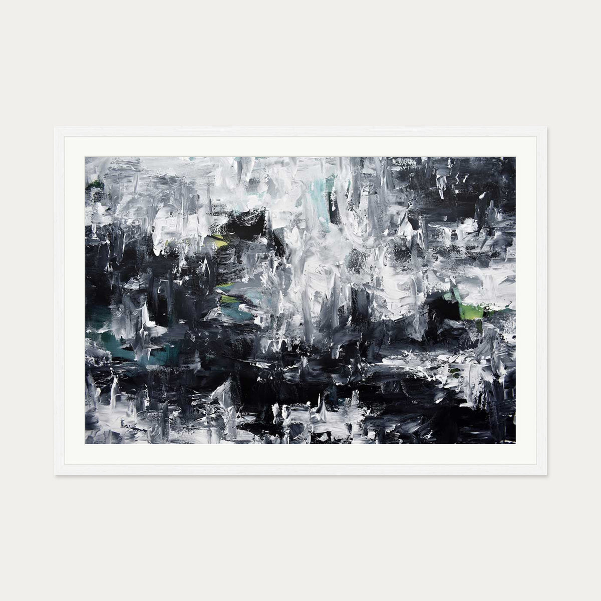 Abstract 293 Art Print — 70 x 100 cm — White Frame