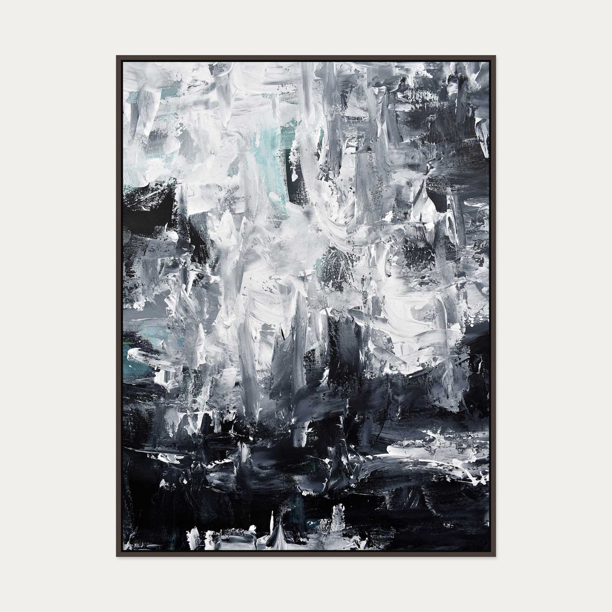 Abstract 294 Canvas Art — 90 x 120 cm — Brown Frame