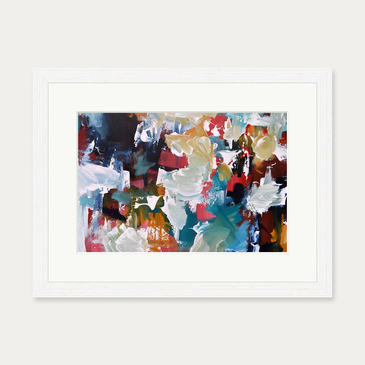 Abstract 295 Art Print — 30 x 40 cm — White Frame