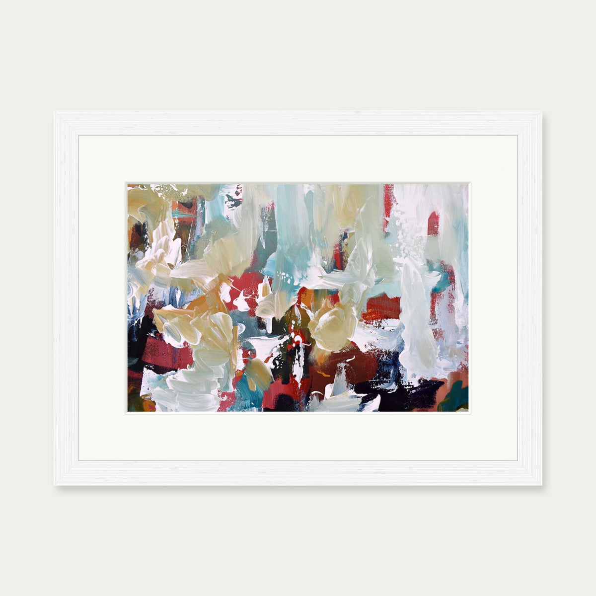 Abstract 297 Art Print — 30 x 40 cm — White Frame