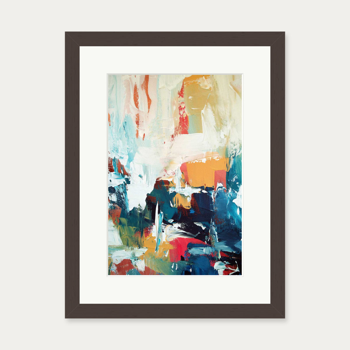 Abstract 30 Art Print — 30 x 40 cm — Brown Frame