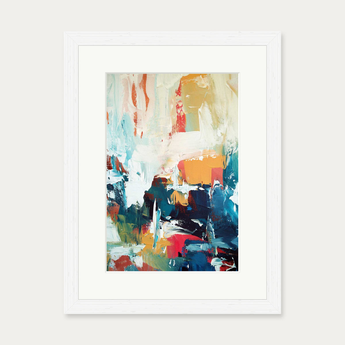 Abstract 30 Art Print — 30 x 40 cm — White Frame