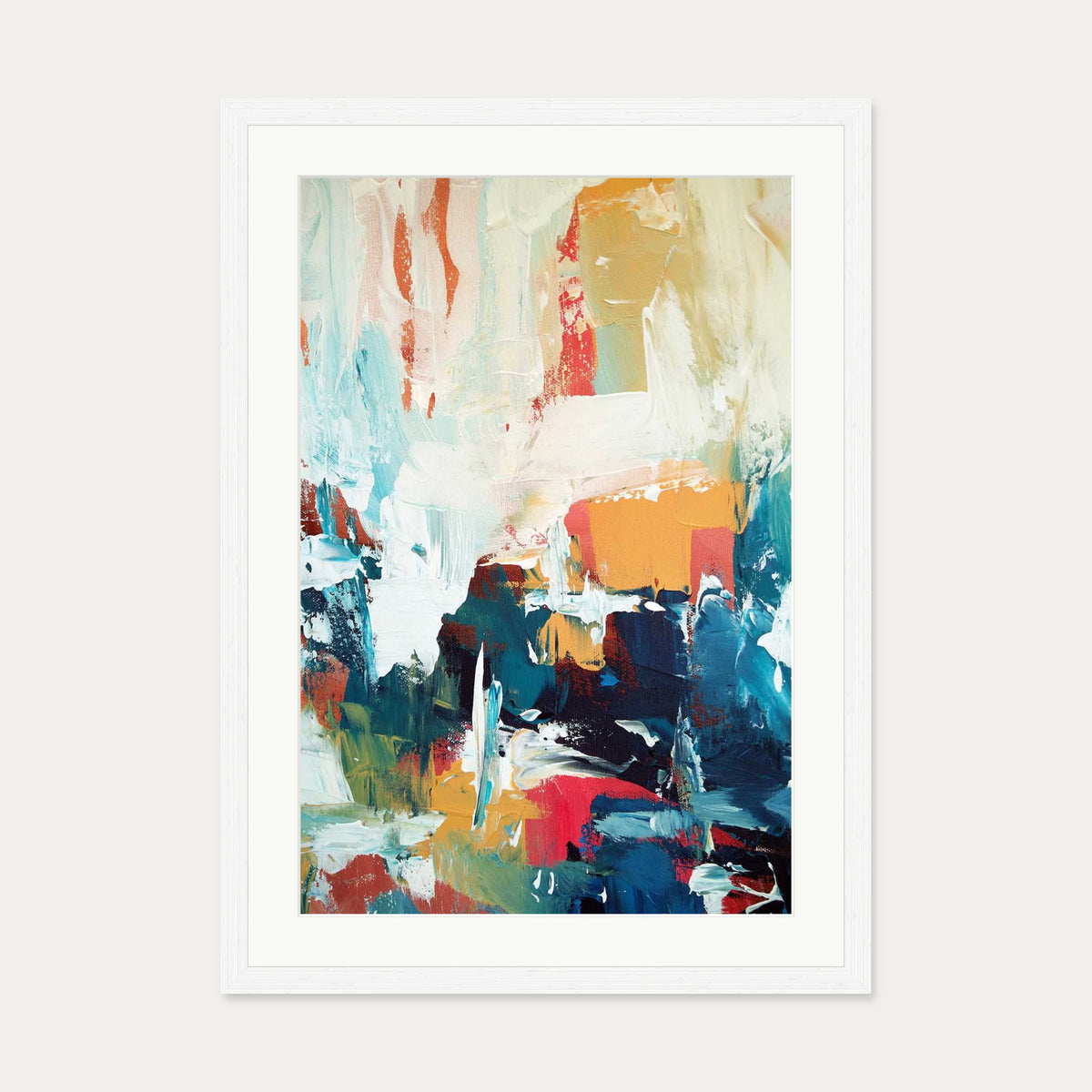 Abstract 30 Art Print — 50 x 70 cm — White Frame