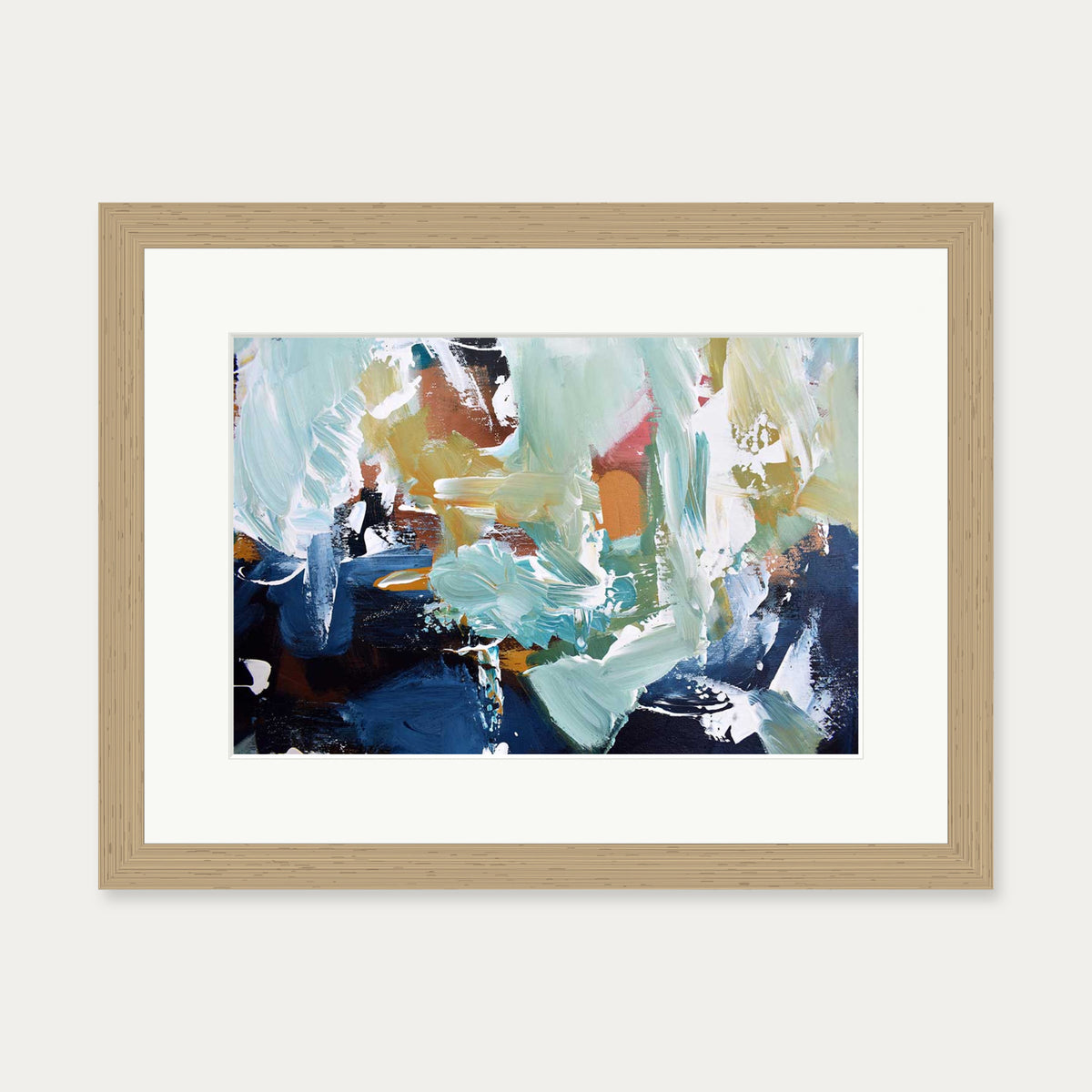 Abstract 300 Art Print — 30 x 40 cm — Oak Frame