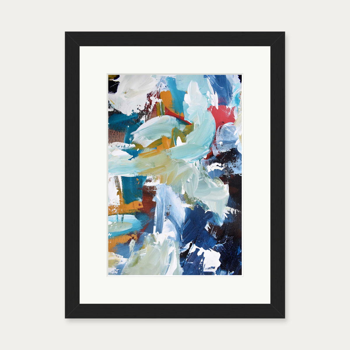 Abstract 302 Art Print — 30 x 40 cm — Black Frame