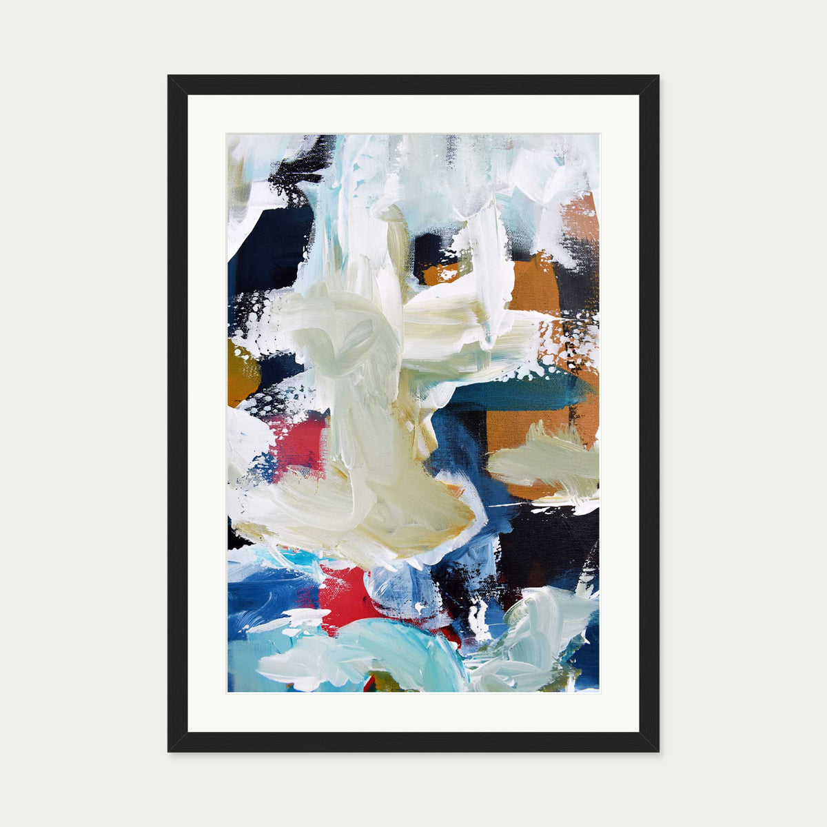 Abstract 303 Art Print — 50 x 70 cm — Black Frame