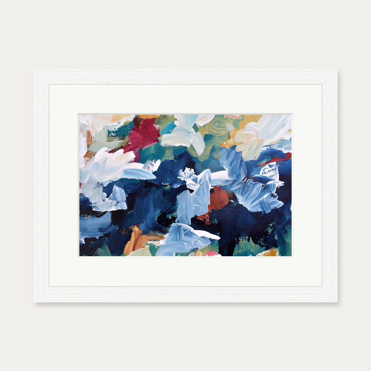 Abstract 309 Art Print — 30 x 40 cm — White Frame