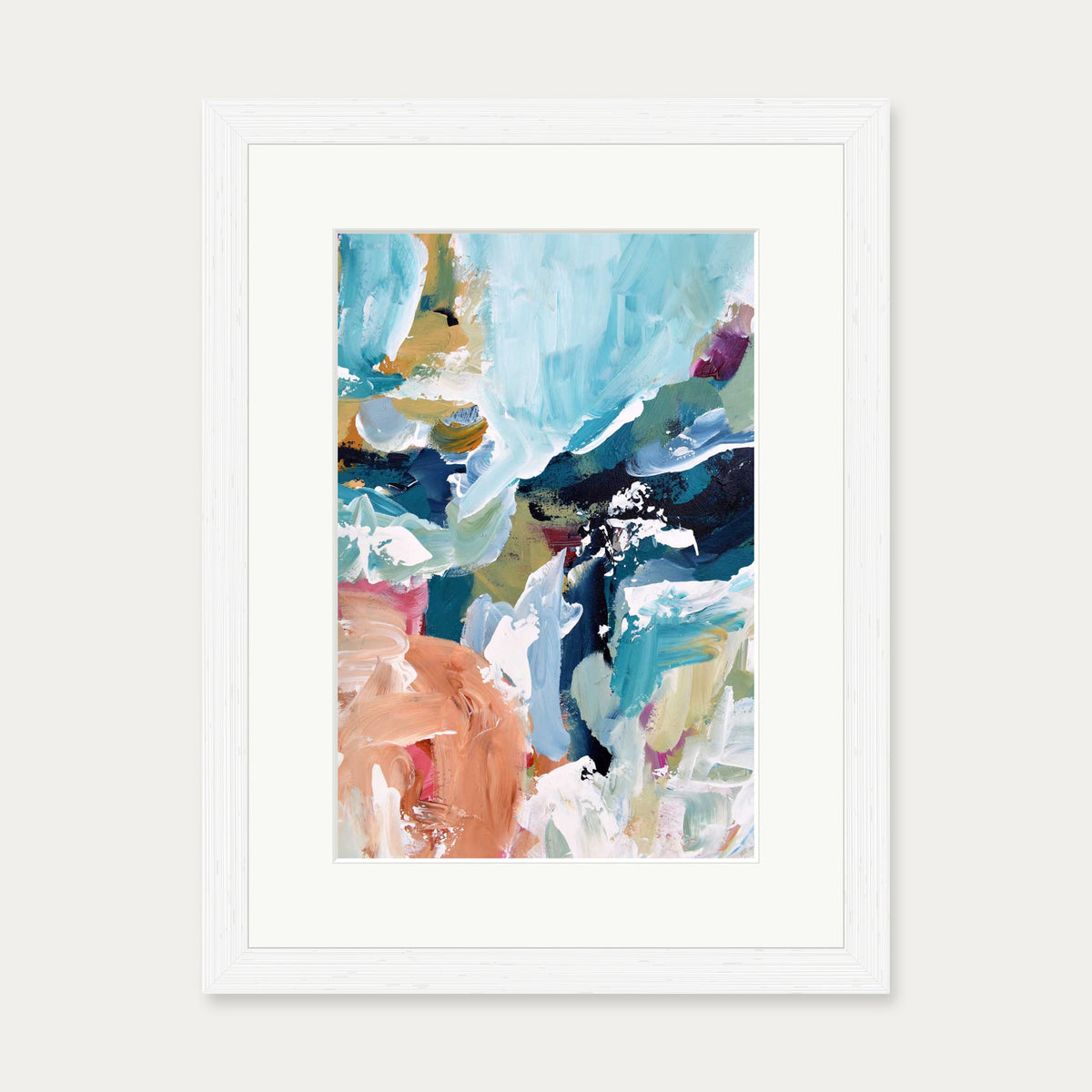 Abstract 312 Art Print — 30 x 40 cm — White Frame