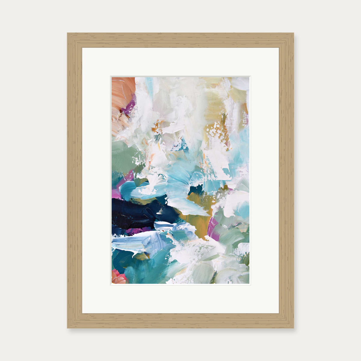 Abstract 314 Art Print — 30 x 40 cm — Oak Frame