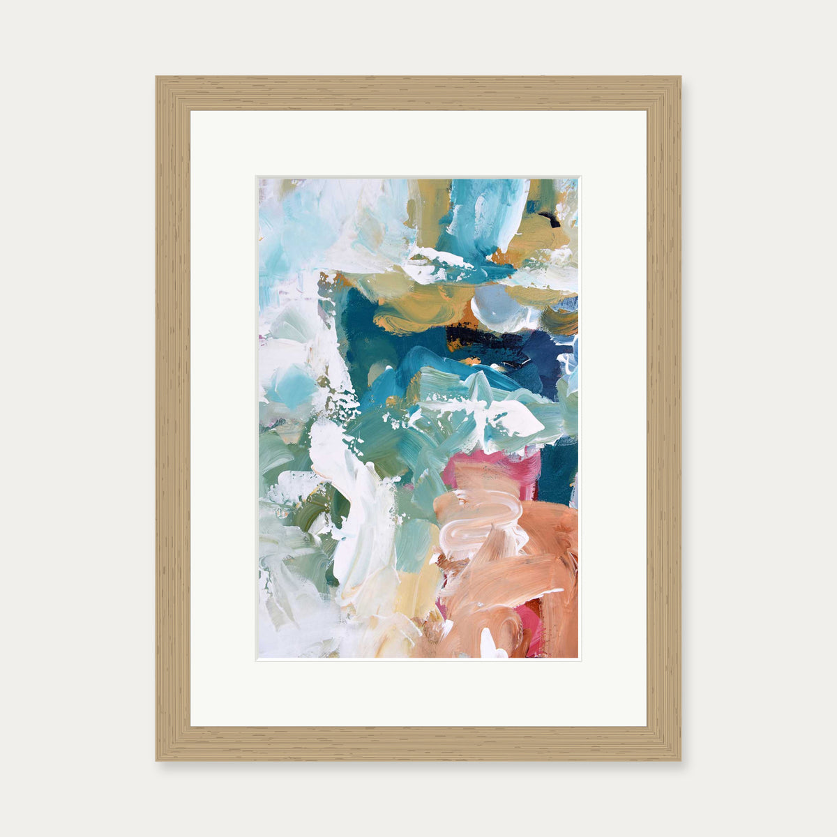 Abstract 315 Art Print — 30 x 40 cm — Oak Frame