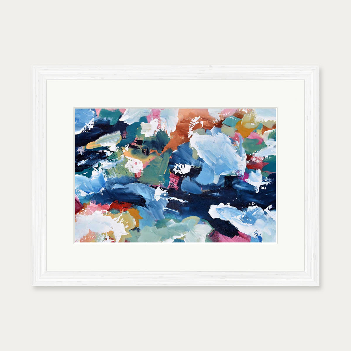Abstract 316 Art Print — 30 x 40 cm — White Frame