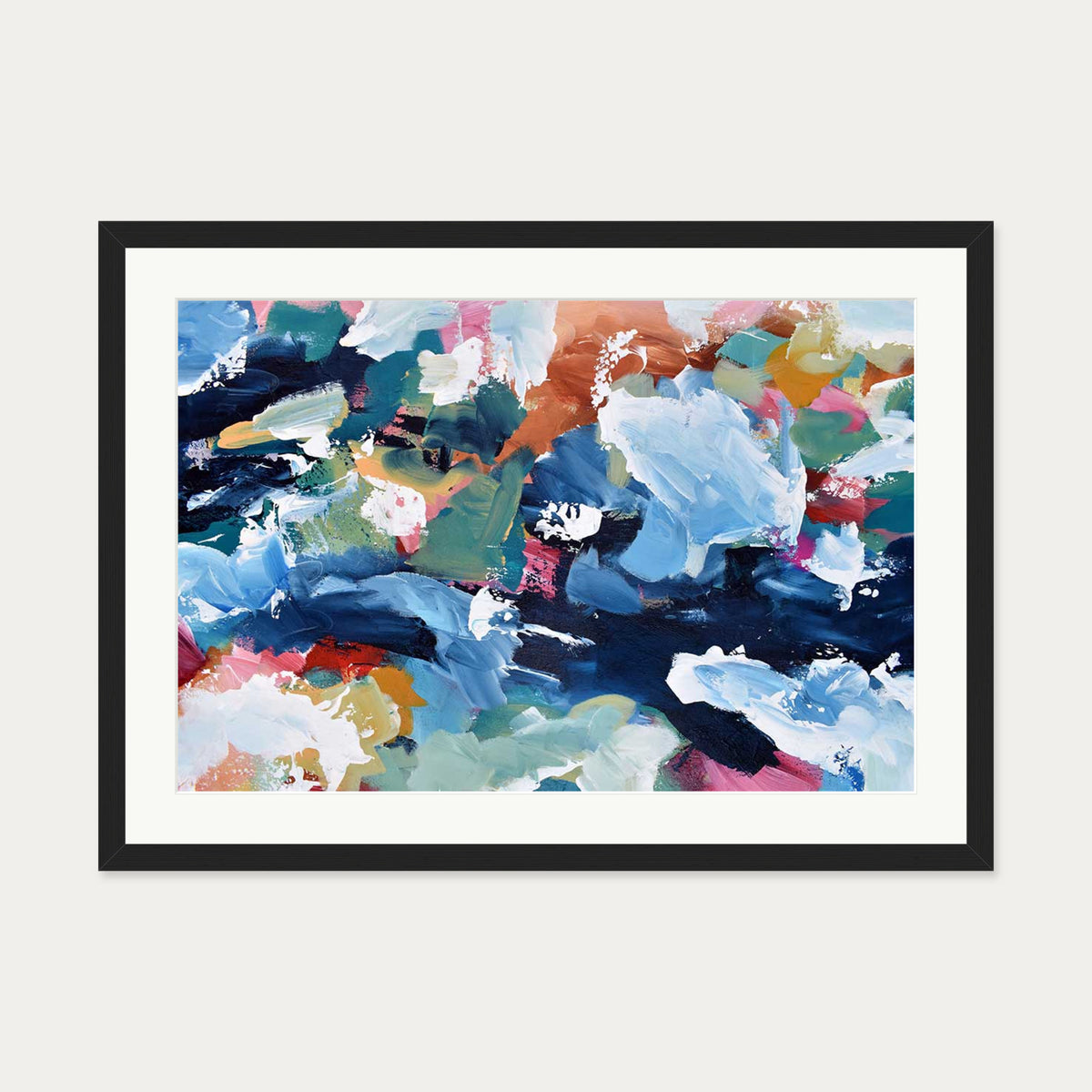 Abstract 316 Art Print — 50 x 70 cm — Black Frame
