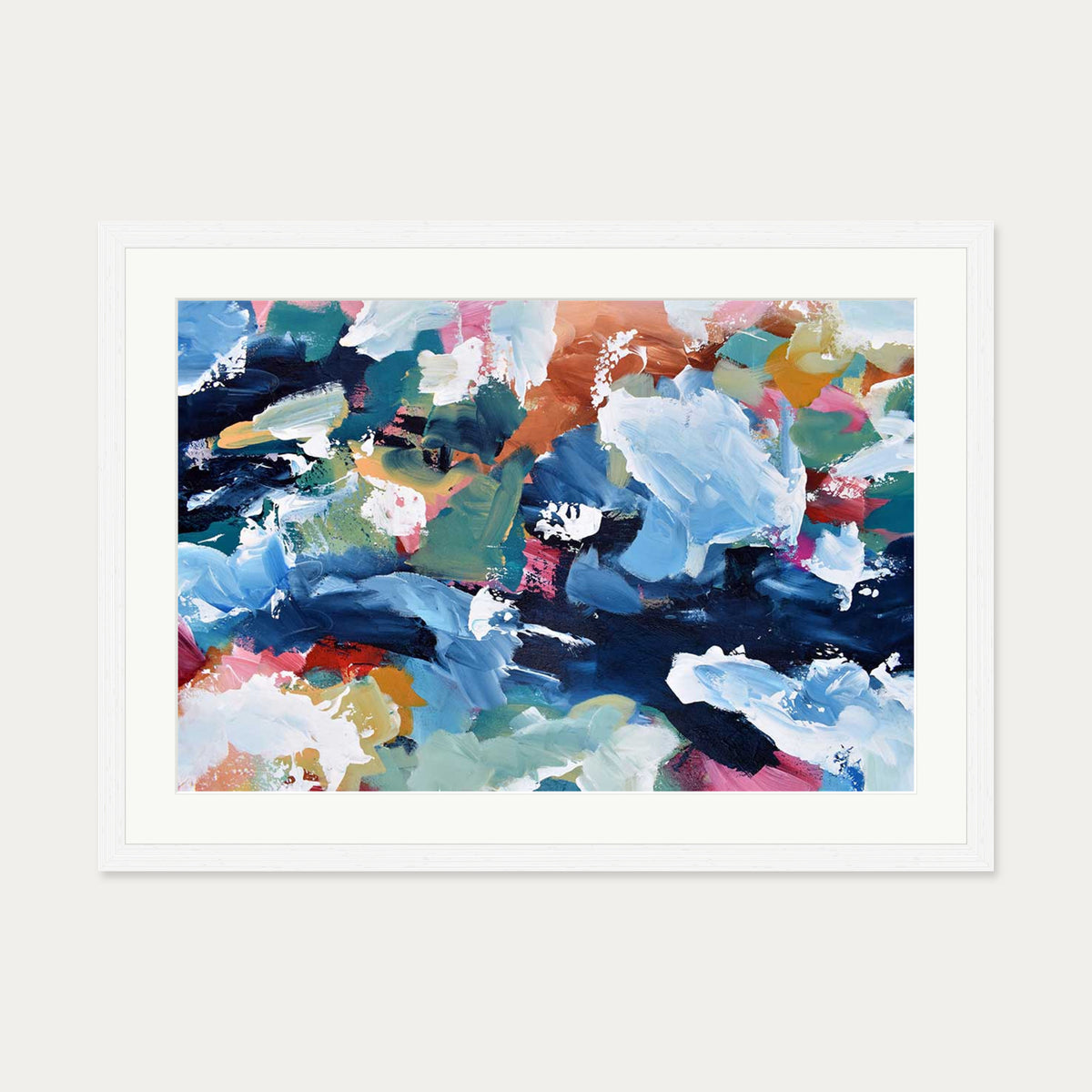 Abstract 316 Art Print — 50 x 70 cm — White Frame