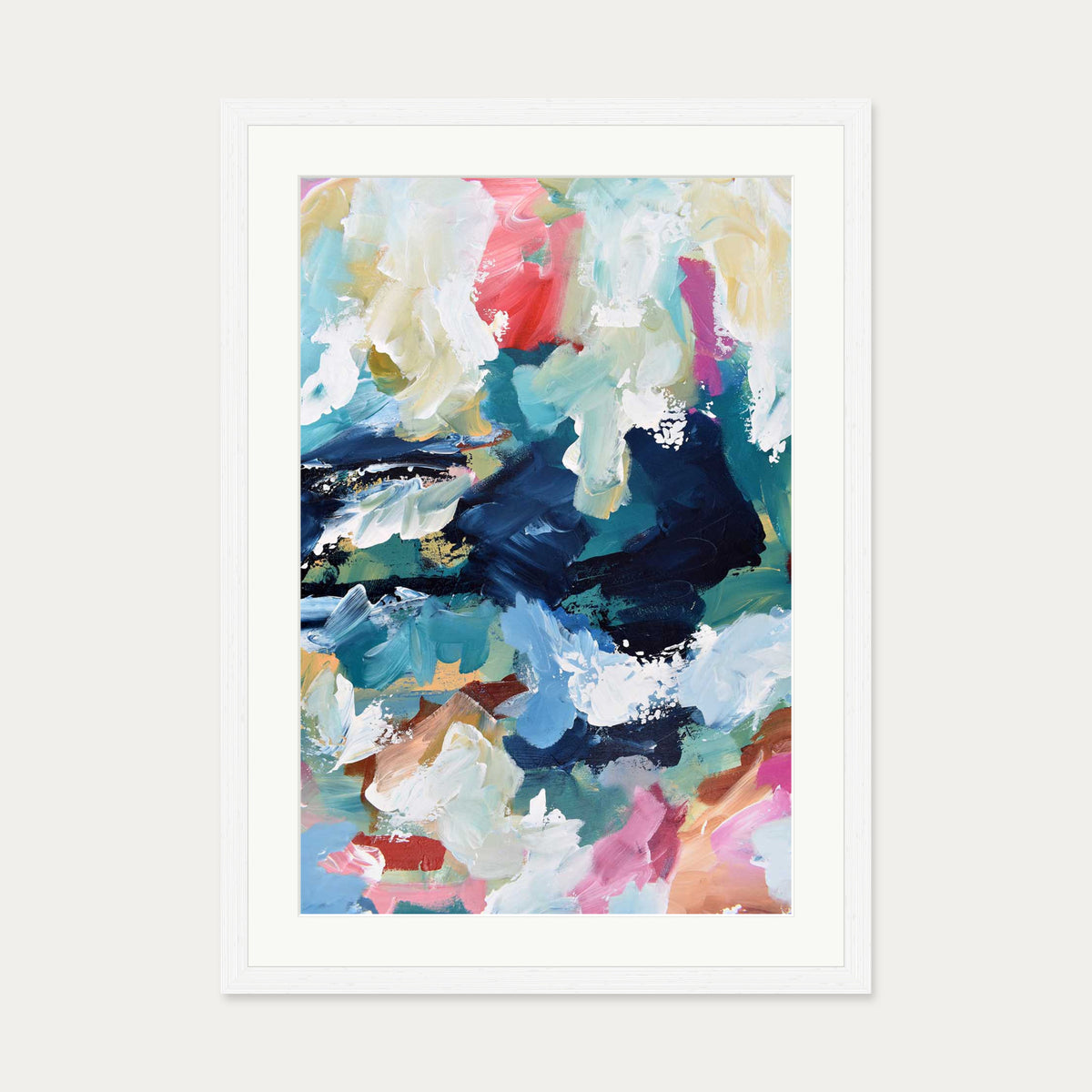 Abstract 317 Art Print — 50 x 70 cm — White Frame