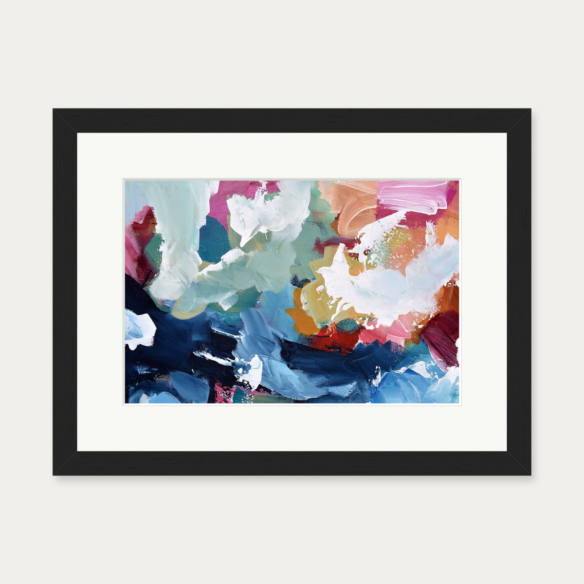 Abstract 320 Art Print — 30 x 40 cm — Black Frame