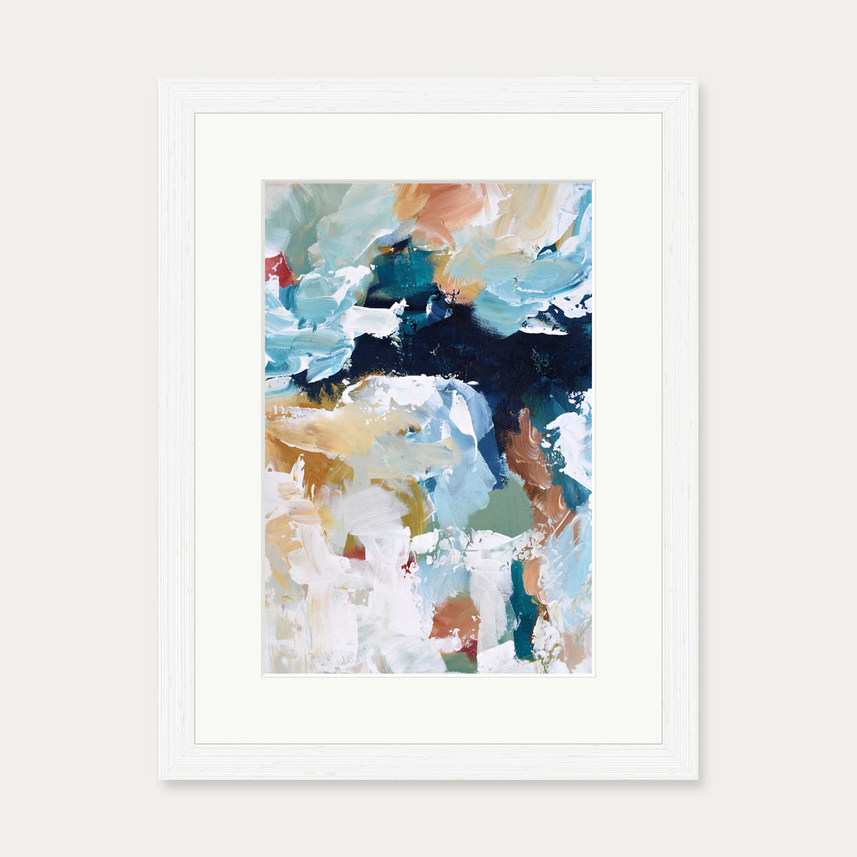 Abstract 323 Art Print — 30 x 40 cm — White Frame