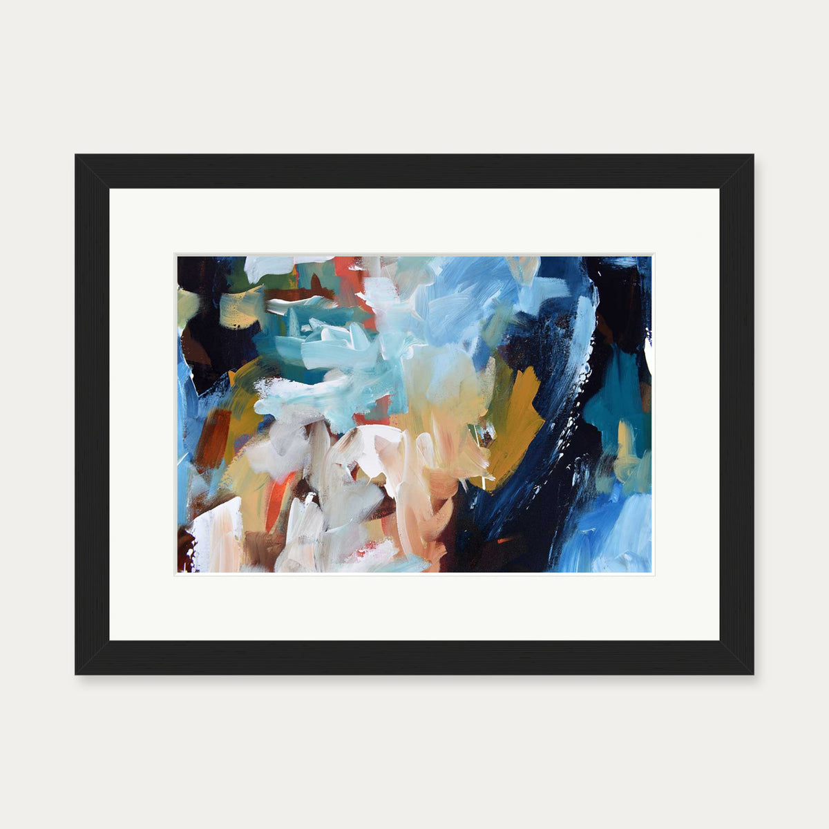 Abstract 325 Art Print — 30 x 40 cm — Black Frame