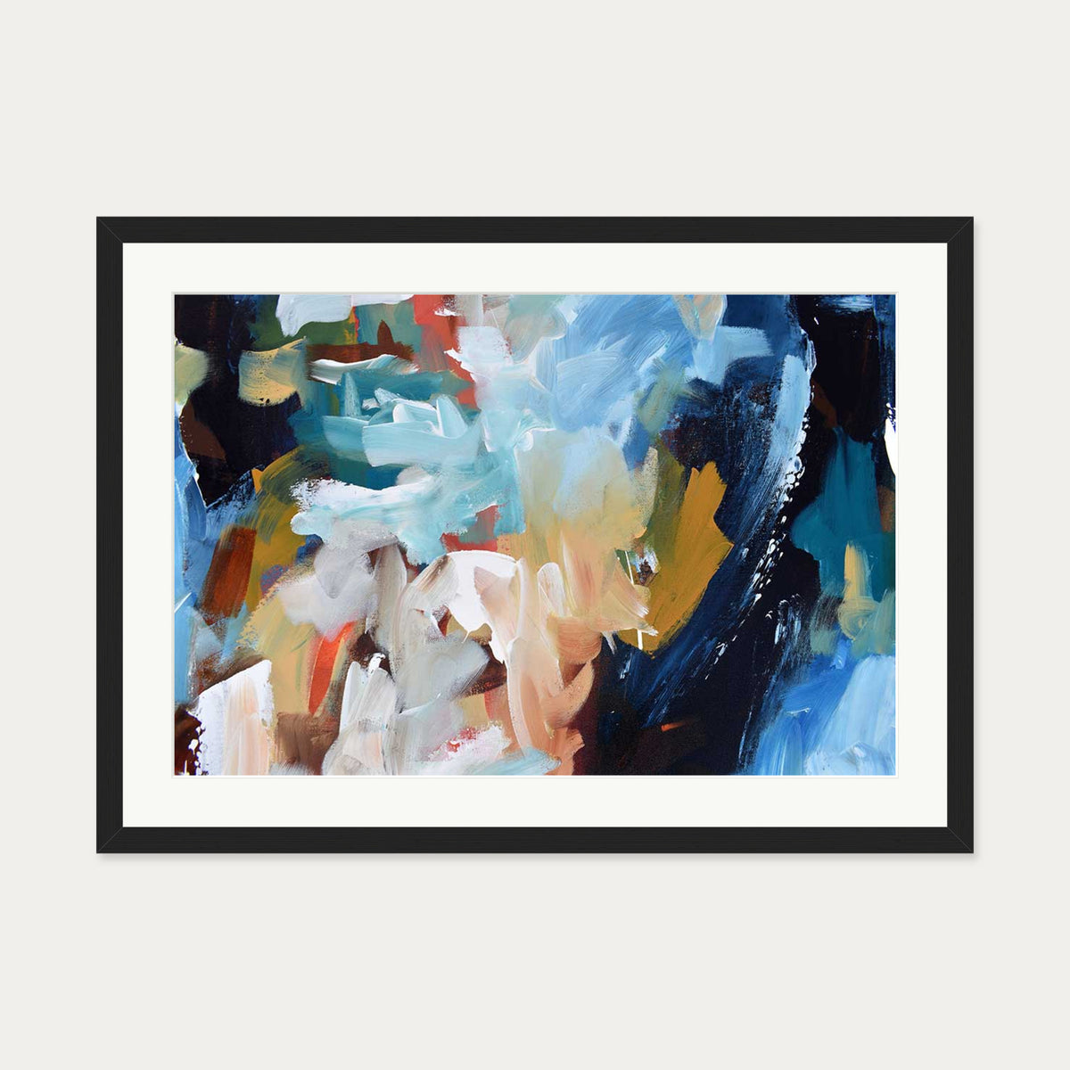 Abstract 325 Art Print — 50 x 70 cm — Black Frame