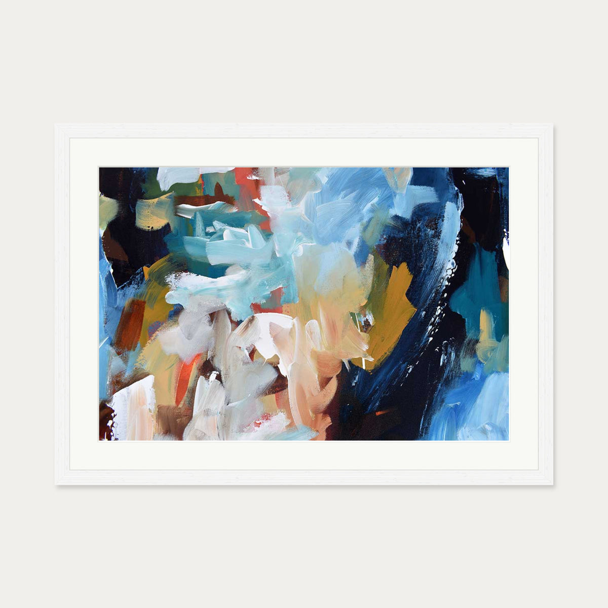 Abstract 325 Art Print — 50 x 70 cm — White Frame