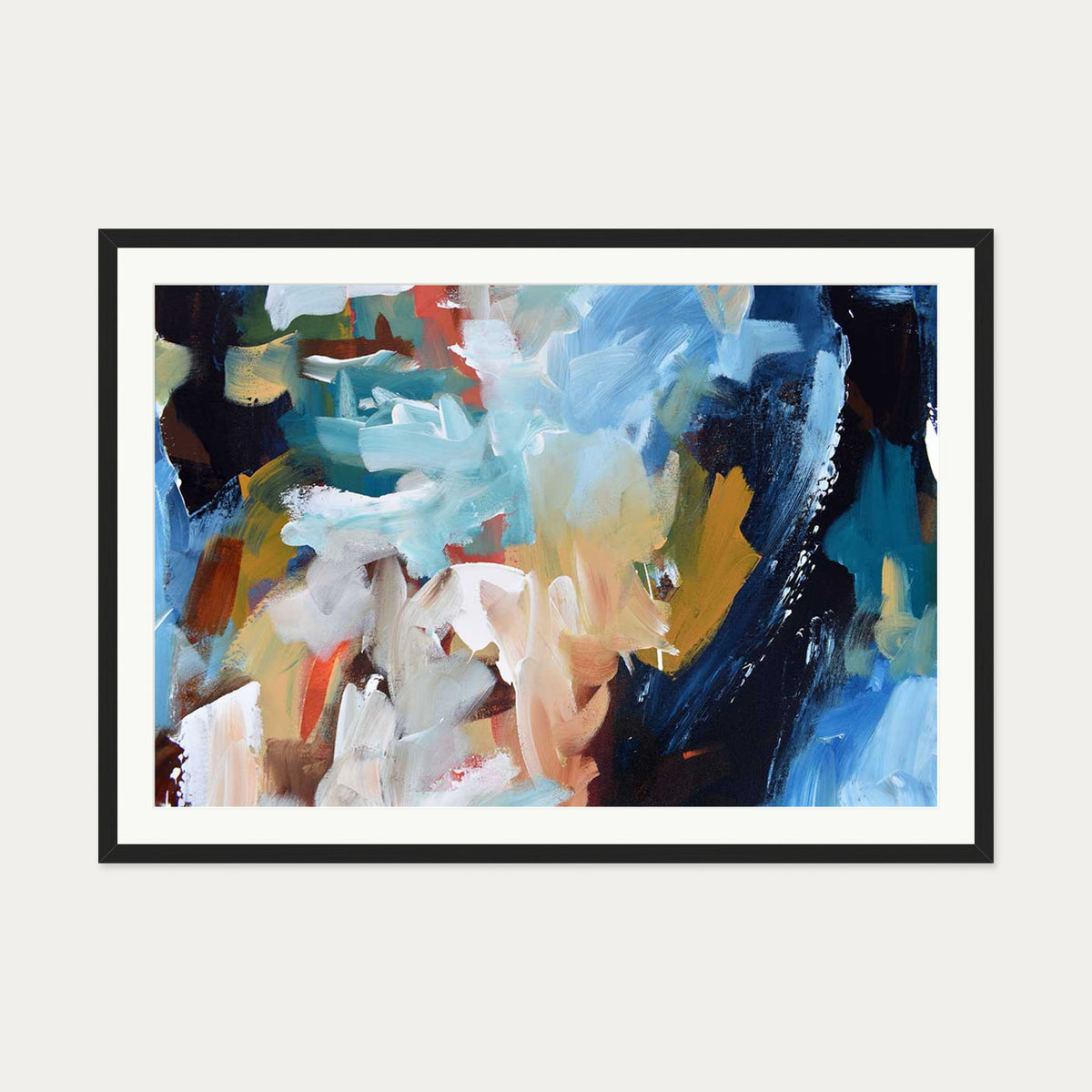 Abstract 325 Art Print — 70 x 100 cm — Black Frame