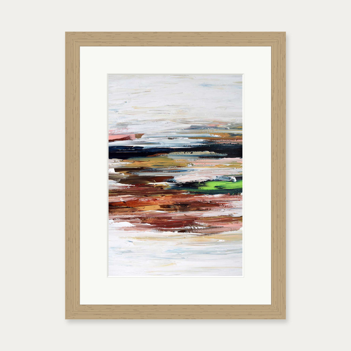 Abstract 332 Art Print — 30 x 40 cm — Oak Frame