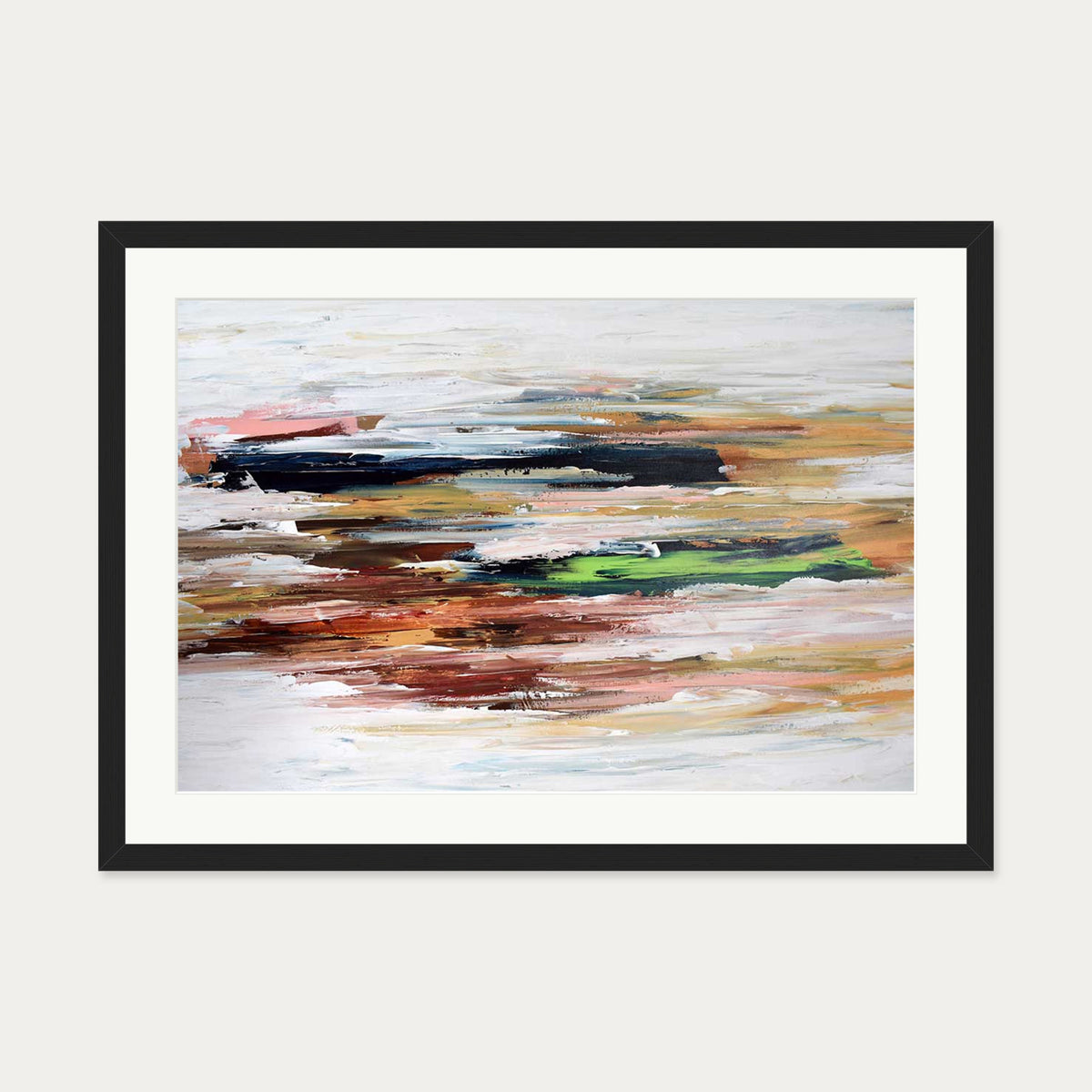 Abstract 333 Art Print — 50 x 70 cm — Black Frame