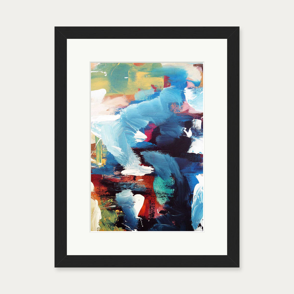 Abstract 34 Art Print — 30 x 40 cm — Black Frame