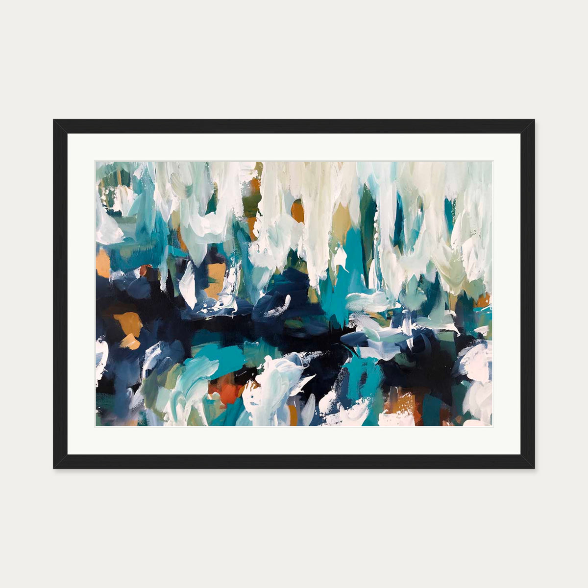 Abstract 340 Art Print — 50 x 70 cm — Black Frame