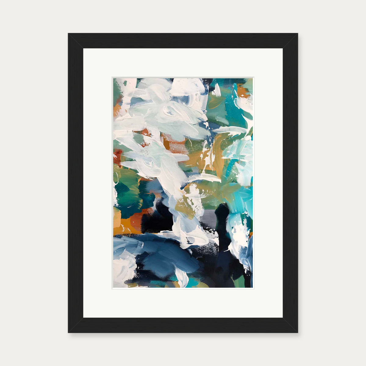 Abstract 341 Art Print — 30 x 40 cm — Black Frame