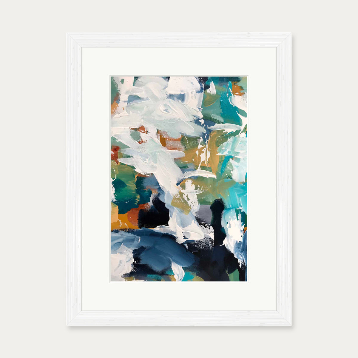 Abstract 341 Art Print — 30 x 40 cm — White Frame