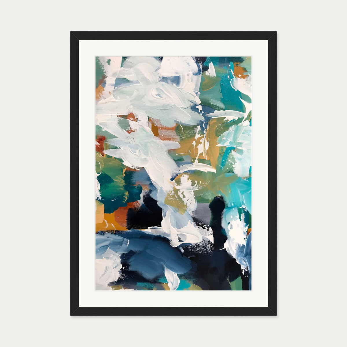 Abstract 341 Art Print — 50 x 70 cm — Black Frame