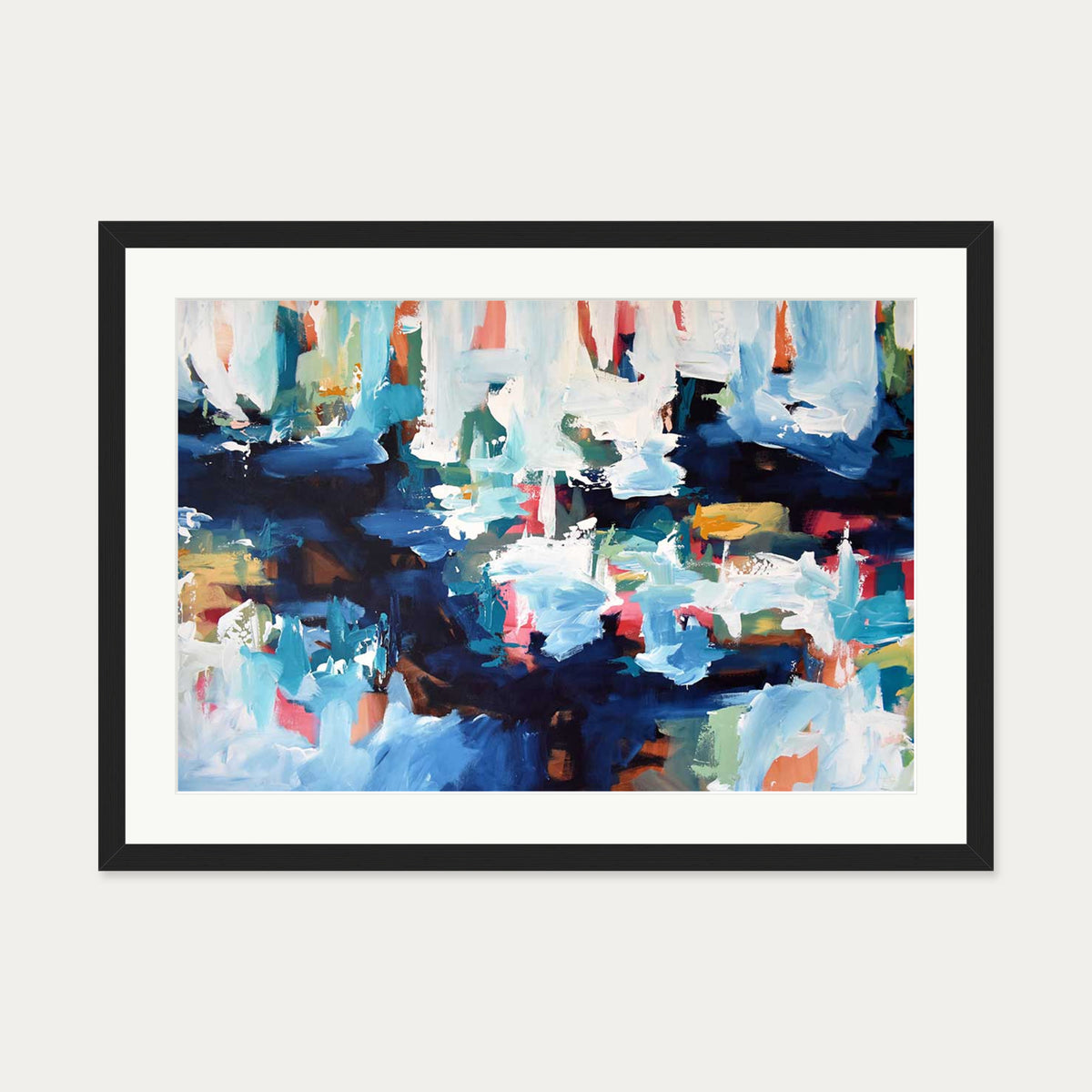 Abstract 345 Art Print — 50 x 70 cm — Black Frame