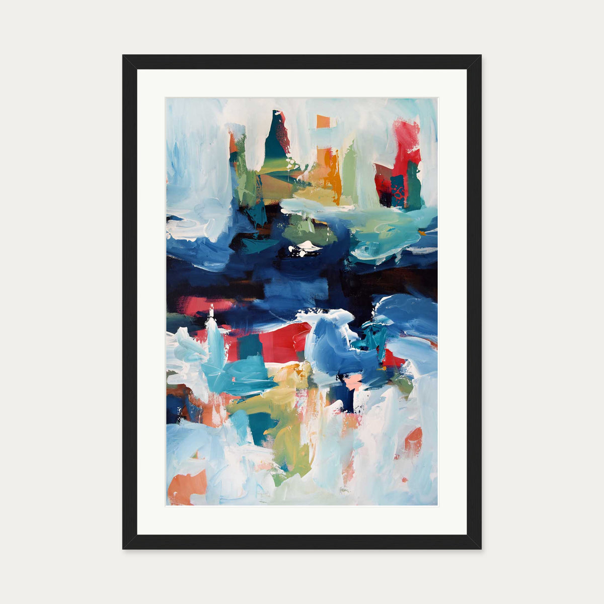 Abstract 347 Art Print — 50 x 70 cm — Black Frame