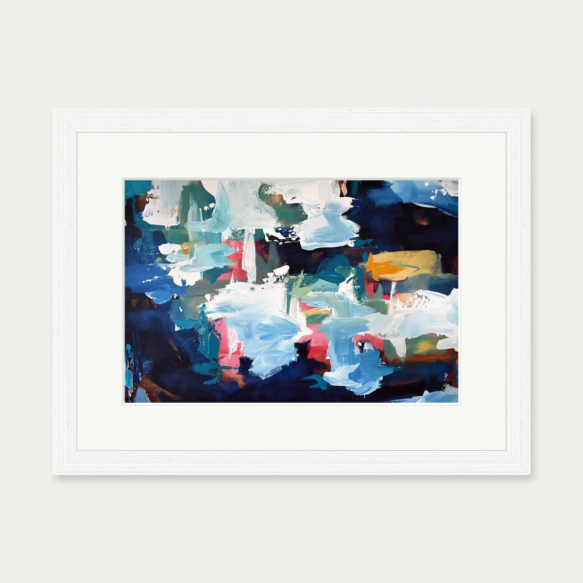 Abstract 348 Art Print — 30 x 40 cm — White Frame
