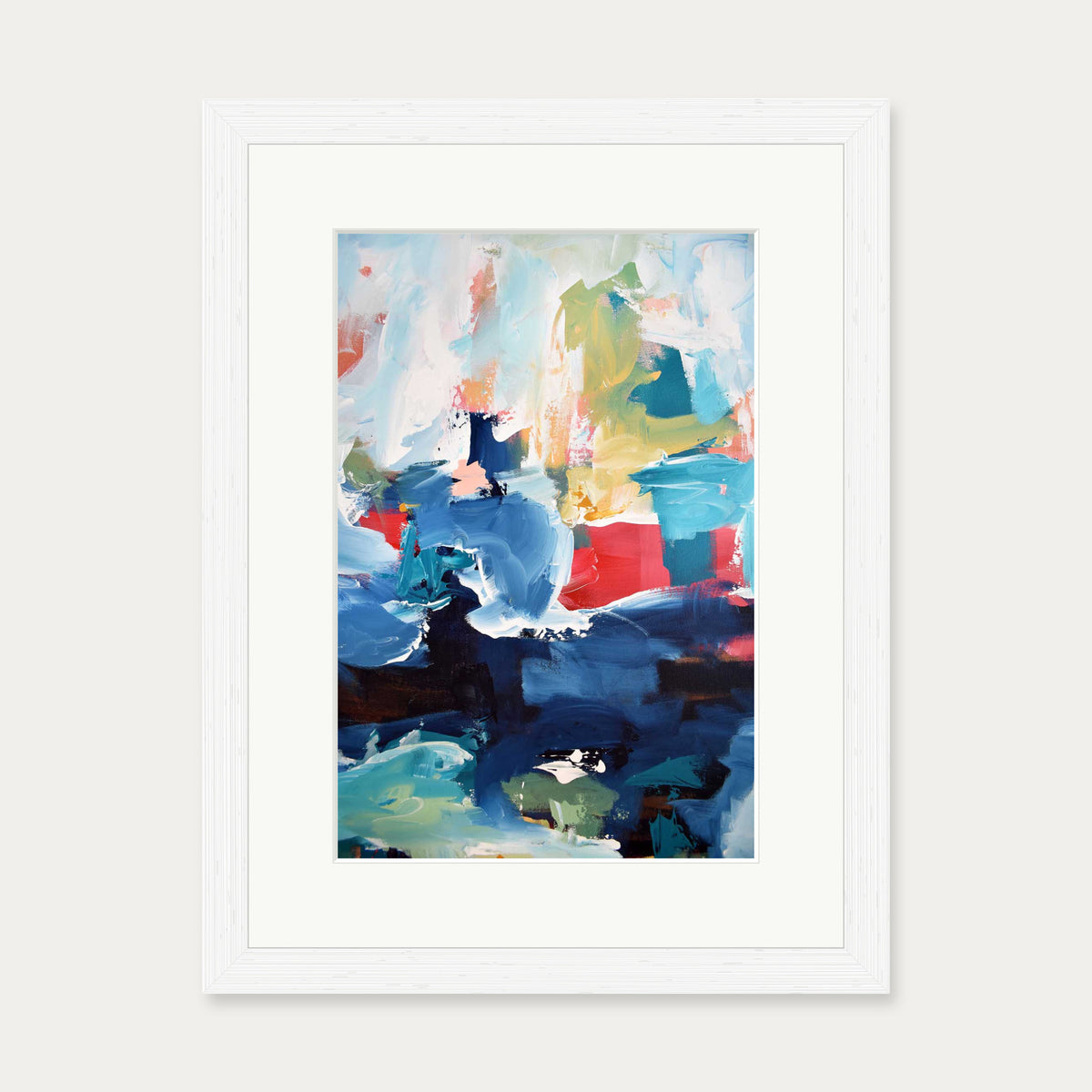 Abstract 350 Art Print — 30 x 40 cm — White Frame