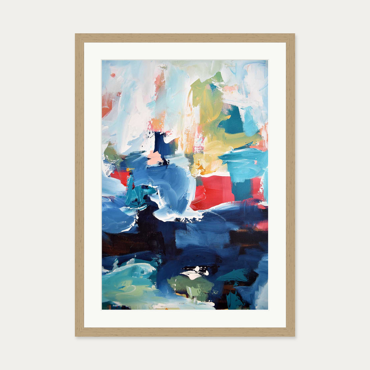 Abstract 350 Art Print — 50 x 70 cm — Oak Frame