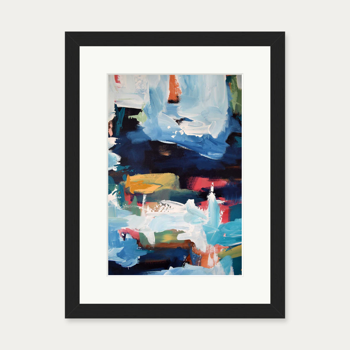 Abstract 351 Art Print — 30 x 40 cm — Black Frame